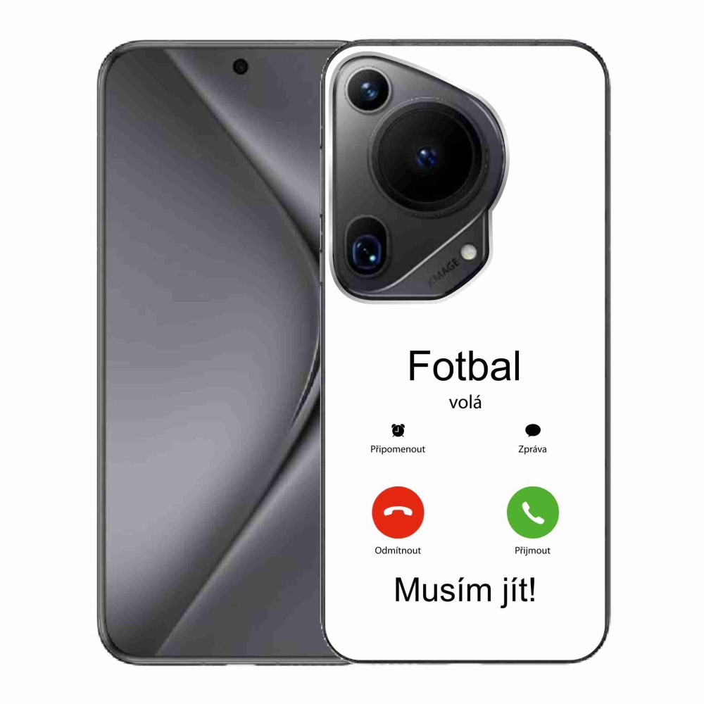 Gélový kryt mmCase na Huawei Pura 70 Ultra - futbal volá biele pozadie