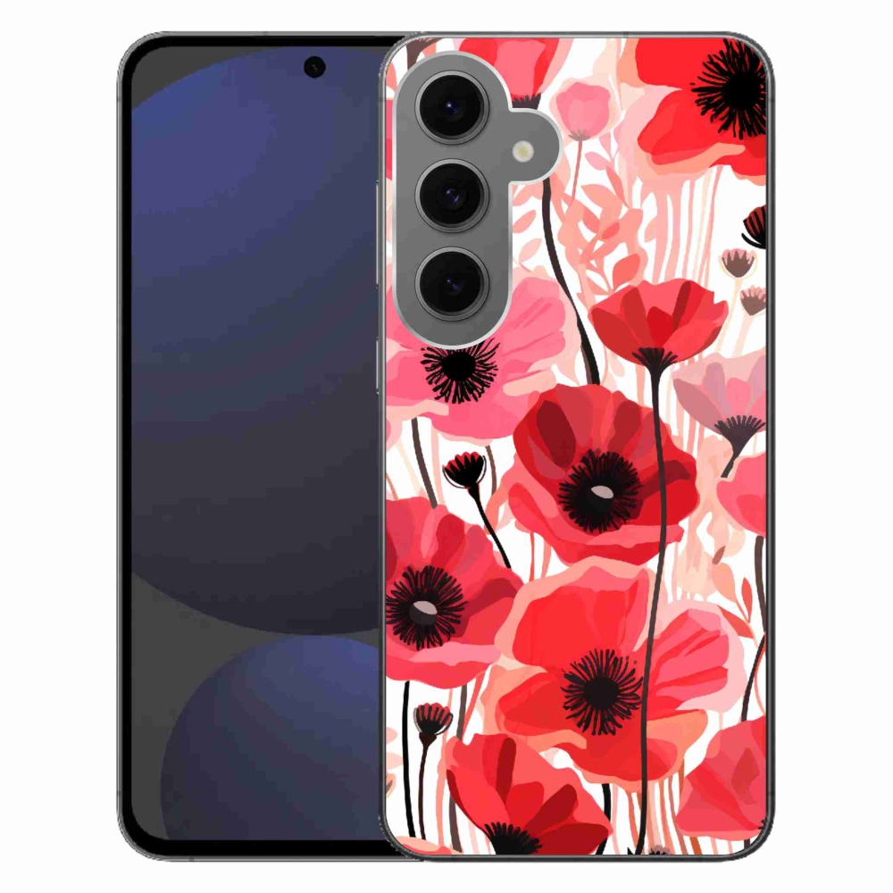 Gélový kryt mmCase na Samsung Galaxy S24 FE - vlčí mak 1
