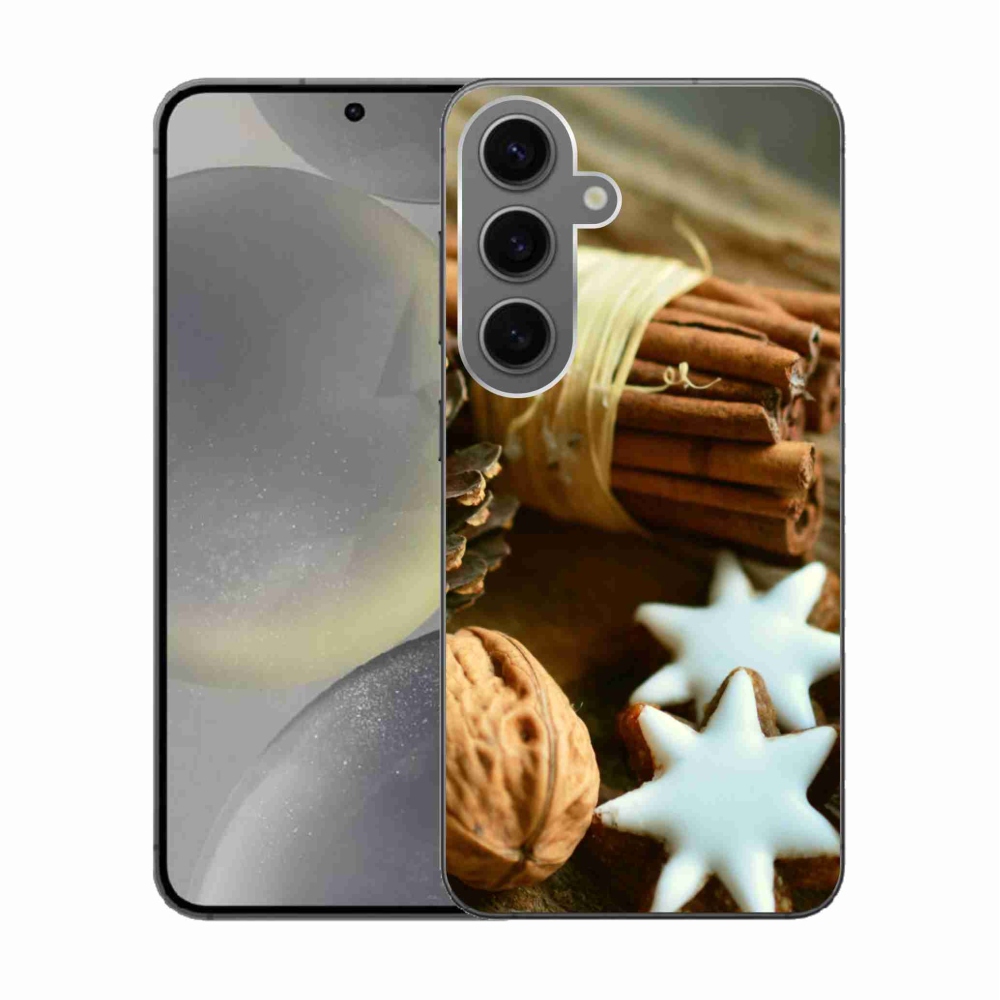 Gélový kryt mmCase na Samsung Galaxy S24 - škorica a perníčky