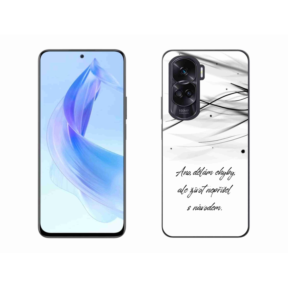 Gélový kryt mmCase na Honor 90 Lite - citát biele pozadie