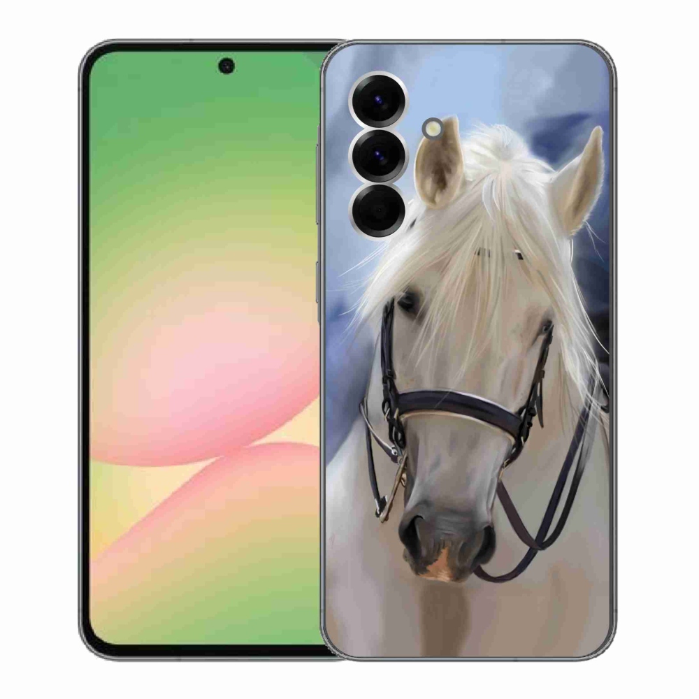 Gélový kryt mmCase na Samsung Galaxy A56 5G - biely kôň