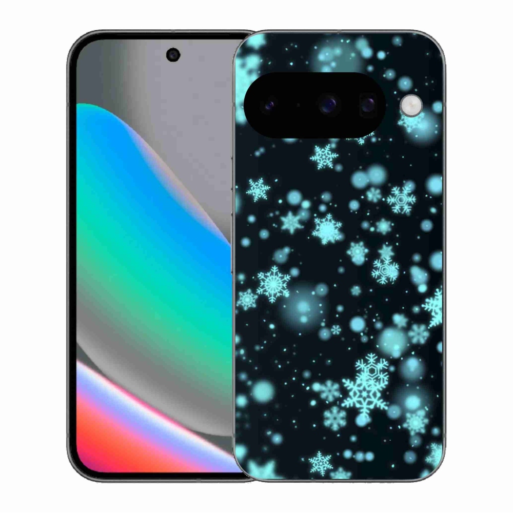 Gélový kryt mmCase na Google Pixel 10 - snehové vločky 1
