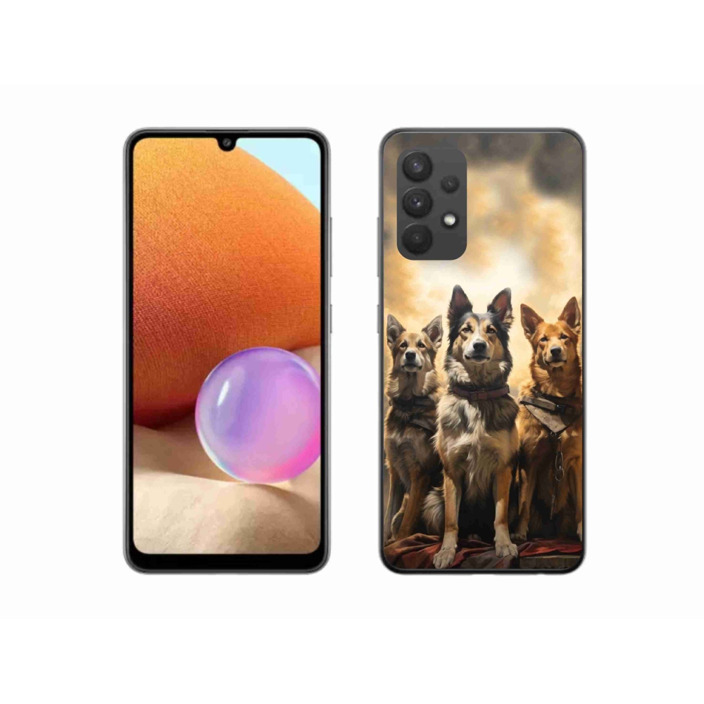 Gélový kryt mmCase na Samsung Galaxy A32 4G - tri psy
