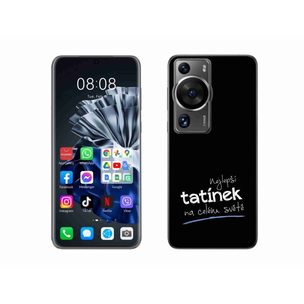 Gélový kryt mmCase na Huawei P60 Pro - najlepší otecko 4 čierne pozadie