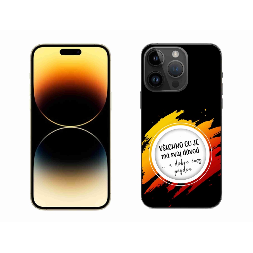 Gélový kryt mmCase na iPhone 14 Pro Max 6.7 - citát 3 čierne pozadie