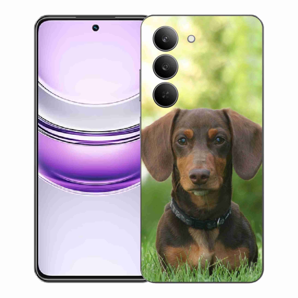 Gélový kryt mmCase na Realme 14x 5G - hnedý jazvečík