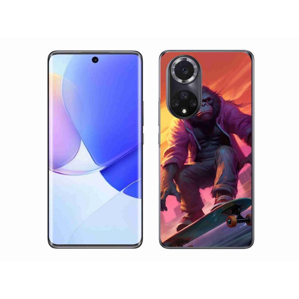 Gelový kryt mmCase na Huawei Nova 9 - gorila na skateboardu