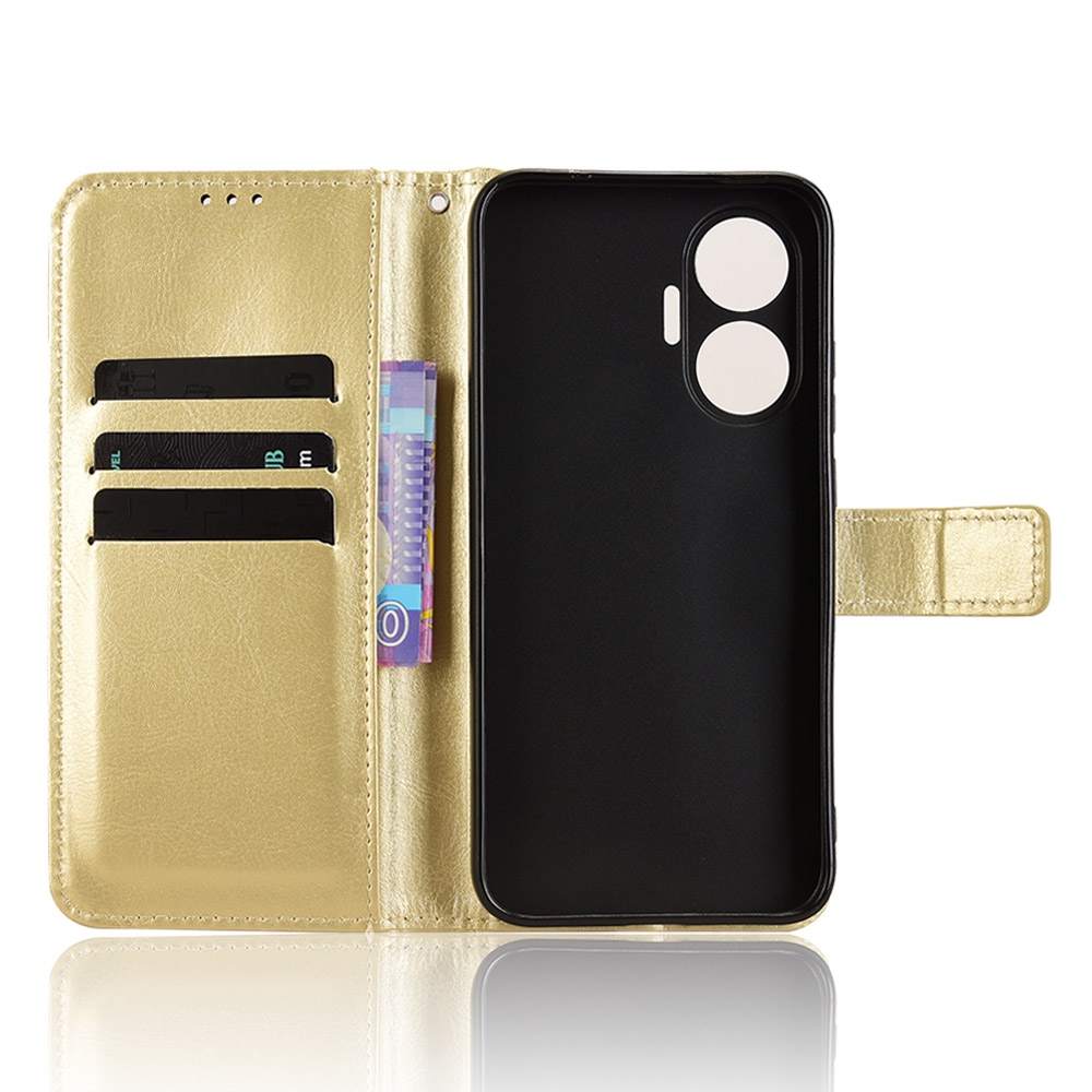 Crazy knižkové púzdro na Xiaomi Poco F7 5G - zlaté