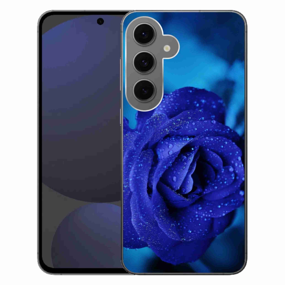 Gélový obal mmCase na Samsung Galaxy S24 FE - modrá ruža