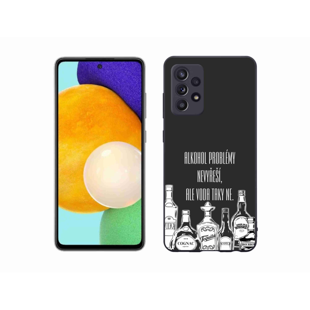 Gélový kryt mmCase na Samsung Galaxy A52/A52 5G - vtipný text čierne pozadie
