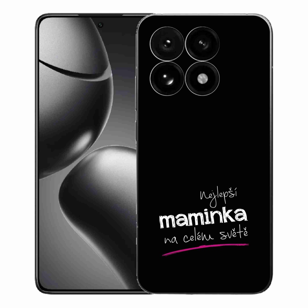 Gélový kryt mmCase na Xiaomi 15T - najlepšia mamička 4 čierne pozadie