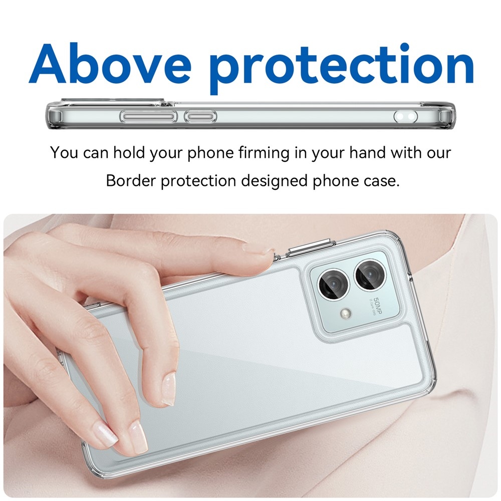 Gélový obal s pevným chrbtom na Motorola Moto G84 5G - priehľadný