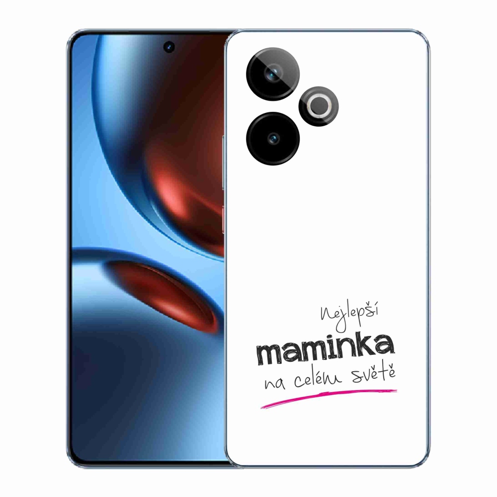 Gélový kryt mmCase na Realme GT 7 5G/GT 7T 5G - najlepšia mamička 4 biele pozadie