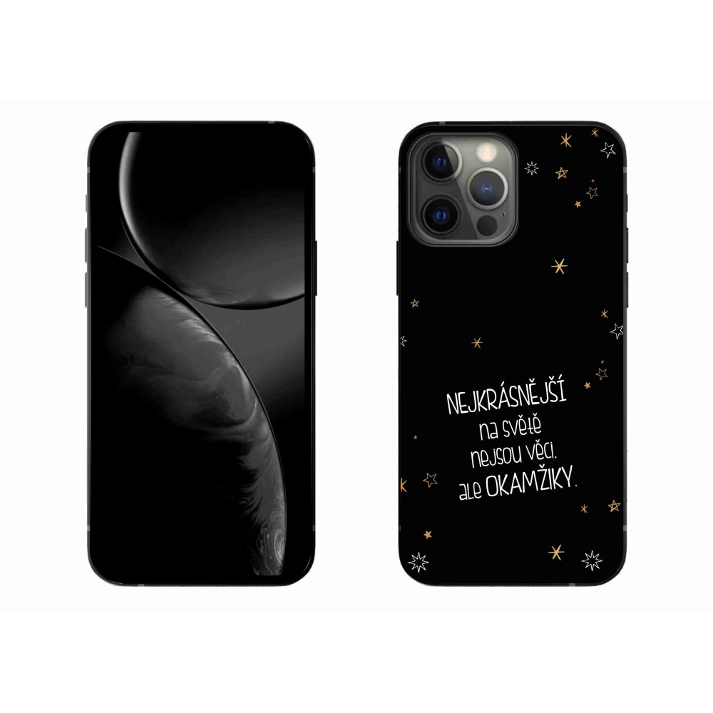 Gélový kryt mmCase na iPhone 13 Pro Max 6.7 - citát 4 čierne pozadie