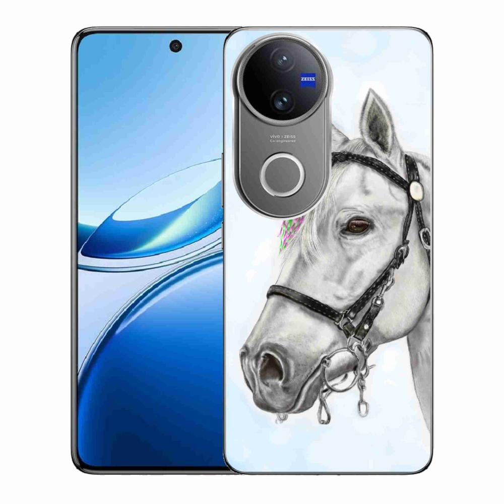 Gélový kryt mmCase na Vivo V50 5G - biely kôň 1
