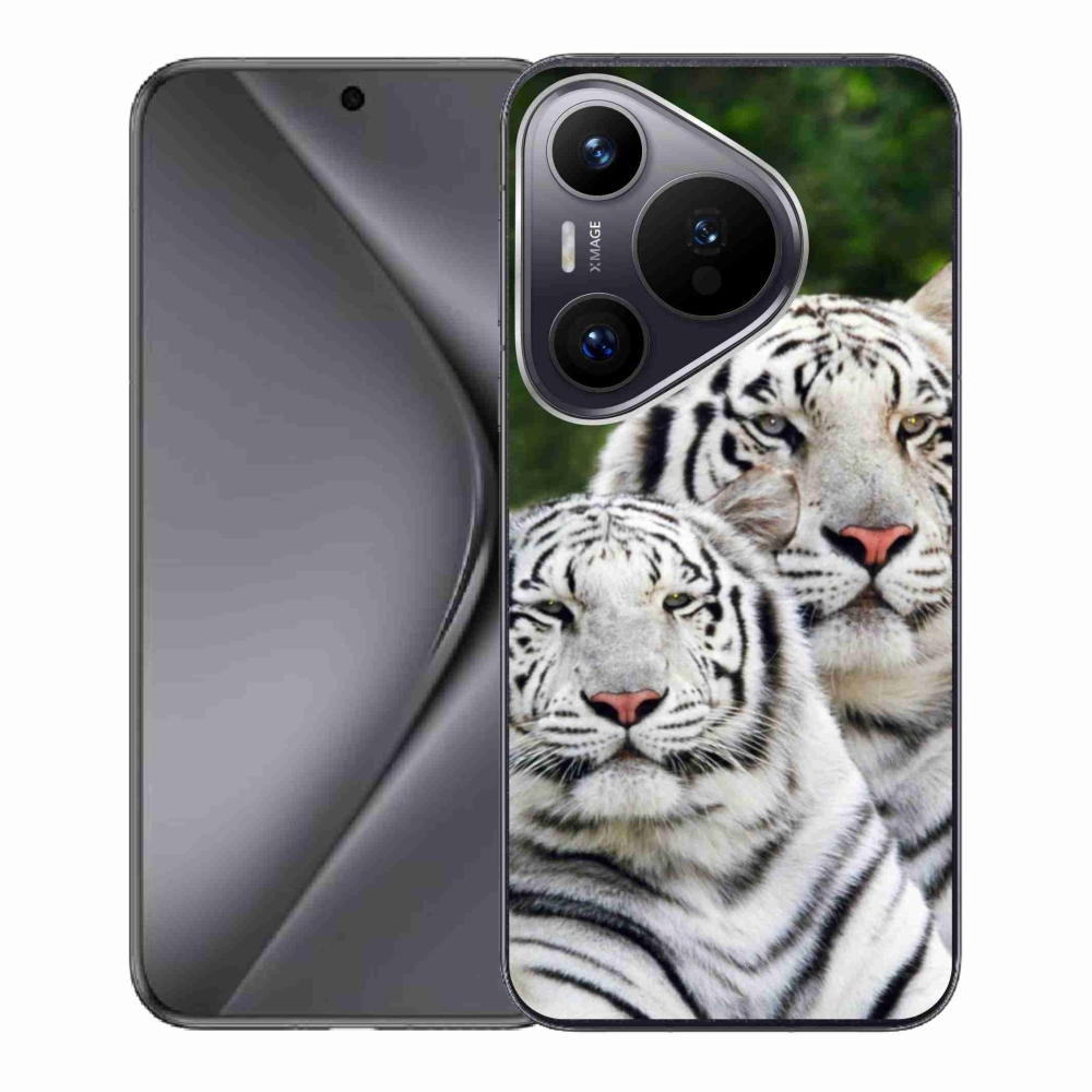 Gélový obal mmCase na Huawei Pura 70 - bieli tigre