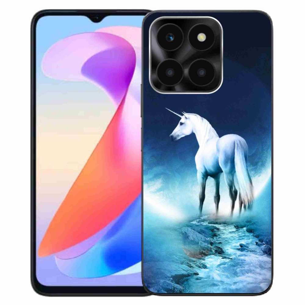 Gélový kryt mmCase na Honor X6a - biely jednorožec