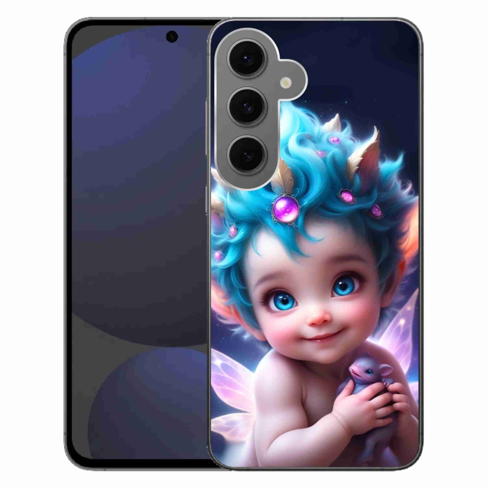 Gélový kryt mmCase na Samsung Galaxy S24 FE - dieťa s motýlími krídlami