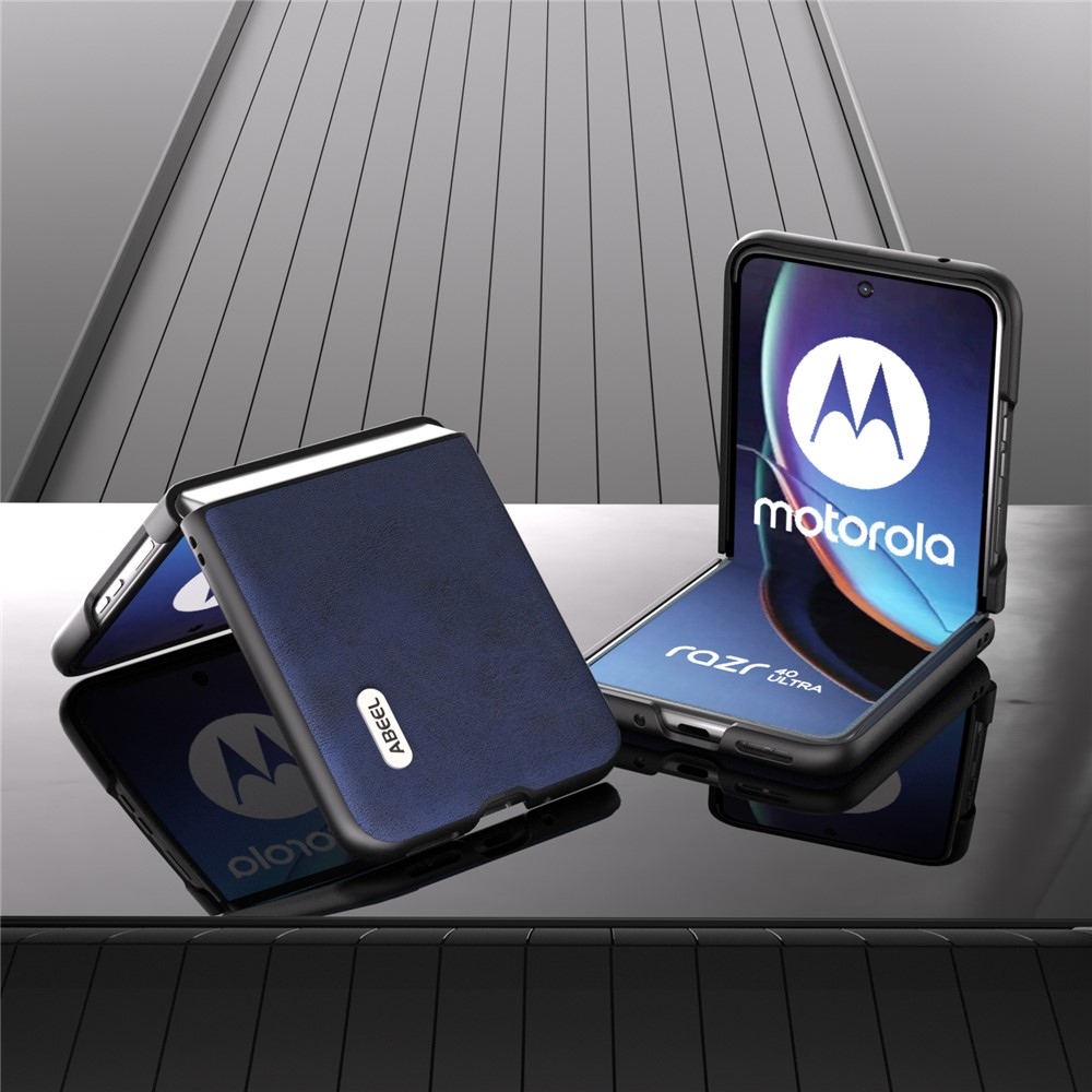ABEEL plastový obal s pevným chrbtom na Motorola Razr 40 Ultra 5G - modrý