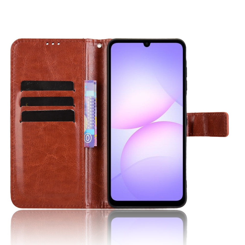 Crazy knižkové púzdro na Samsung Galaxy A07 4G - hnedé