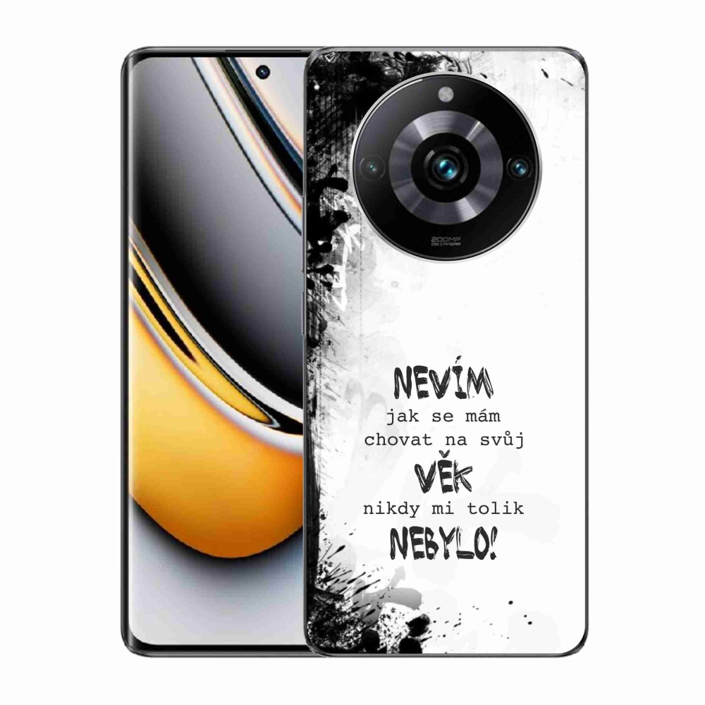 Gélový kryt mmCase na Realme 11 Pro/11 Pro+ - vtipný text 14 biele pozadie