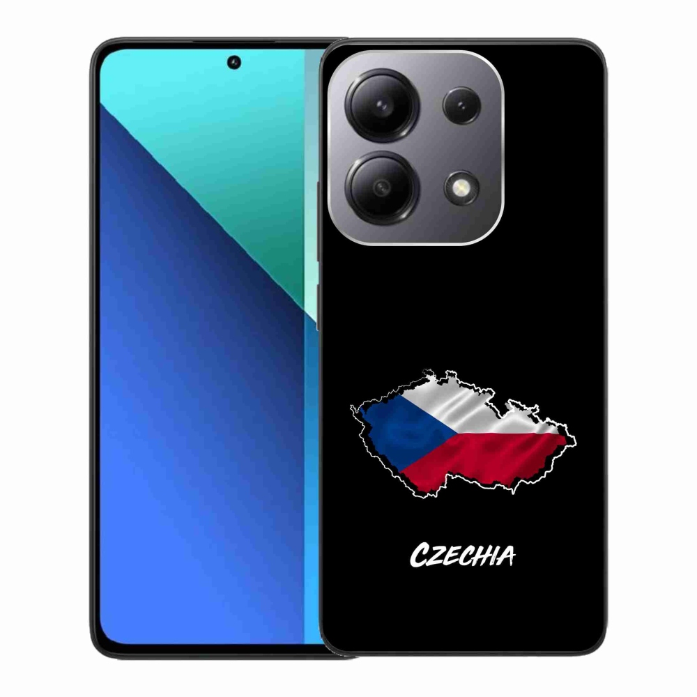 Gélový kryt mmCase na Xiaomi Redmi Note 13 - Czechia čierne pozadie