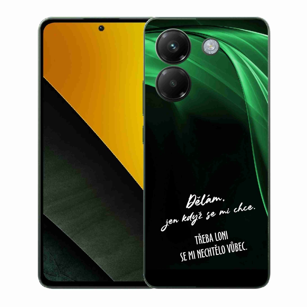 Gélový kryt mmCase na Xiaomi Poco M7 Pro 5G - vtipný text 12 čierne pozadie