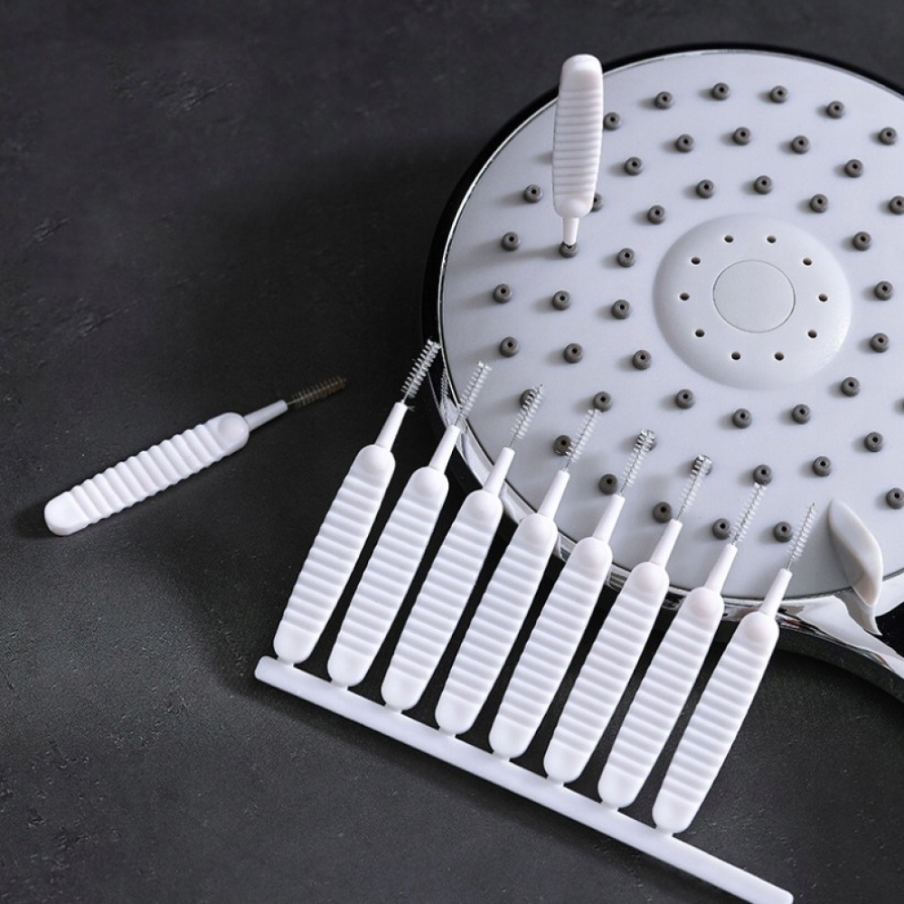 Sada čistiacich kefiek na telefón / sprchové hlavice (10ks) - biele