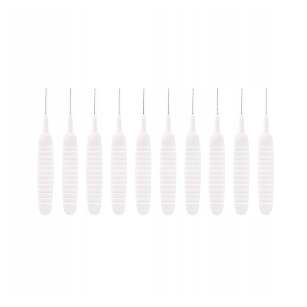 Sada čistiacich kefiek na telefón / sprchové hlavice (10ks) - biele