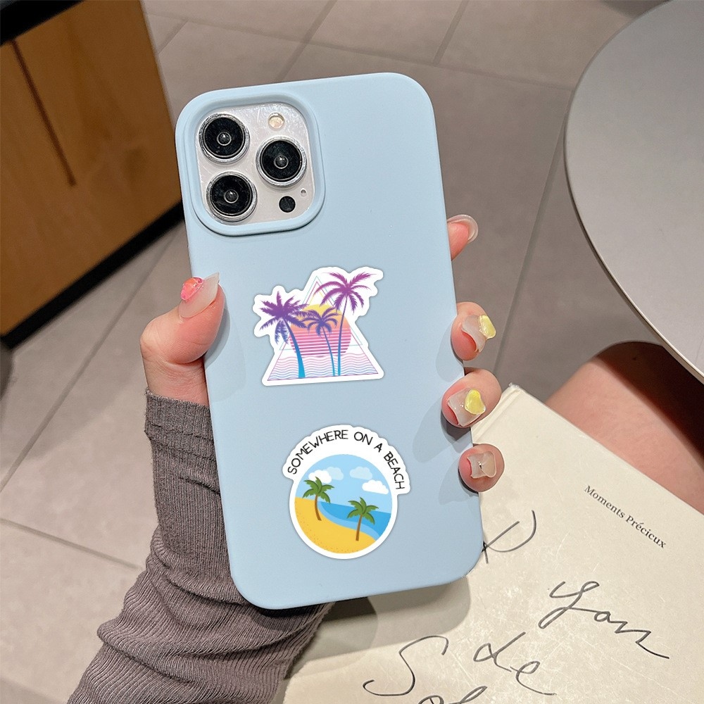 Súprava letných samolepiek (120 ks) - plážové motívy