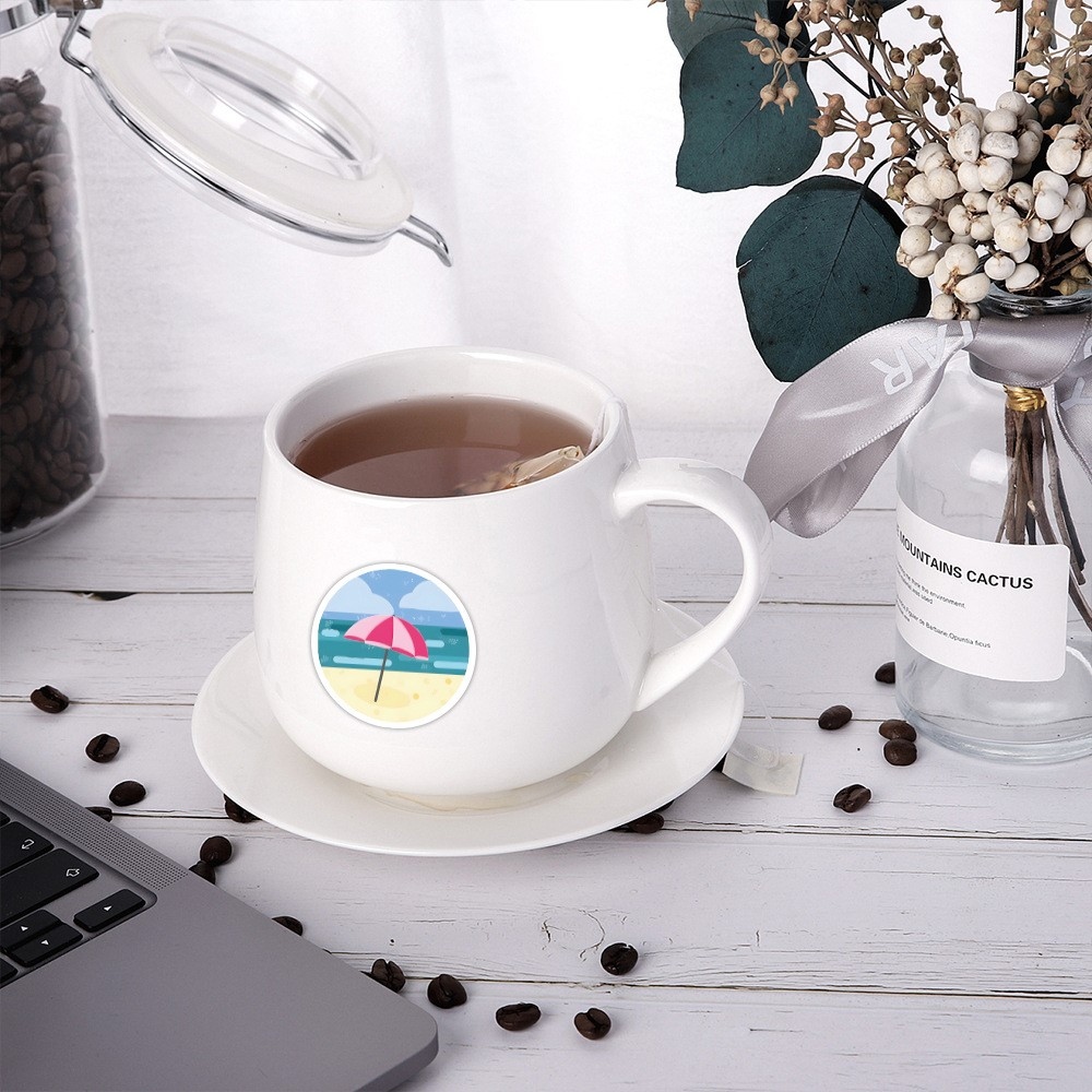 Súprava letných samolepiek (120 ks) - plážové motívy