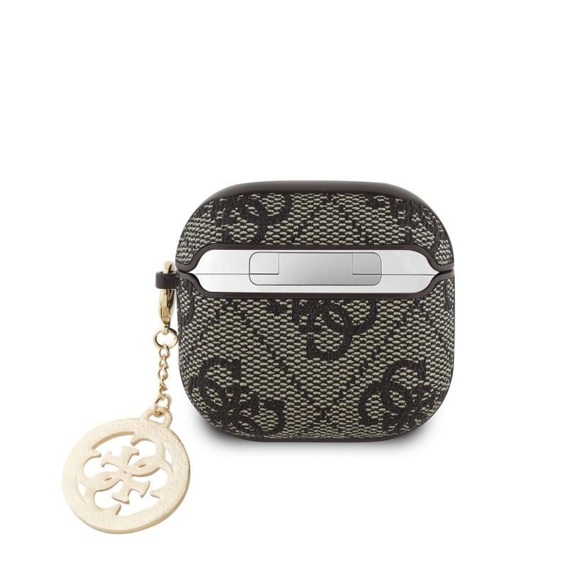 Guess 4G Script PC/PU Charm Puzdro pre AirPods 4 Brown