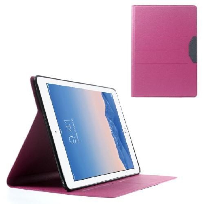 Sand PU kožené zapínacie puzdro na iPad Air 2 - rose