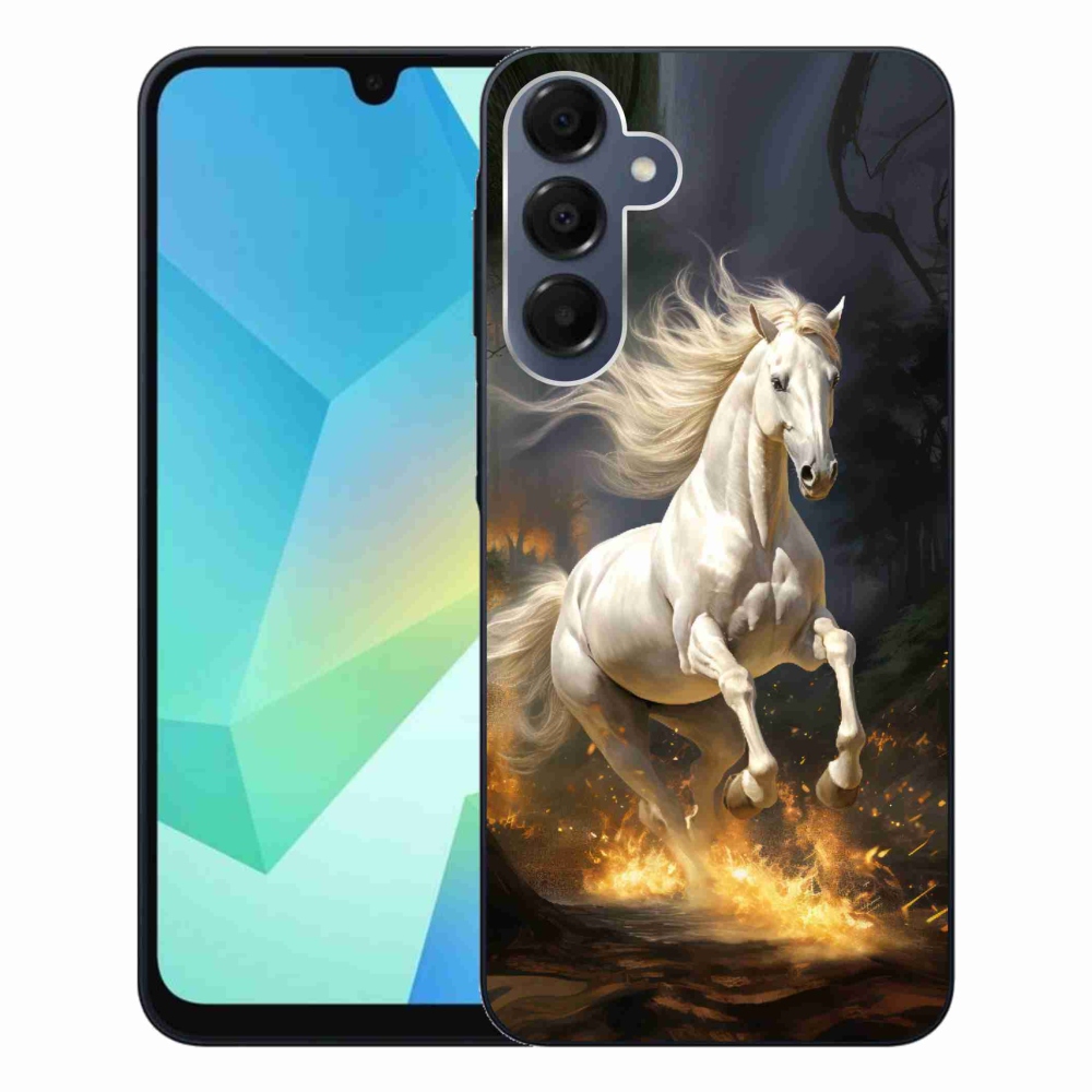 Gélový kryt mmCase na Samsung Galaxy A16 4G/5G - biely kôň 2