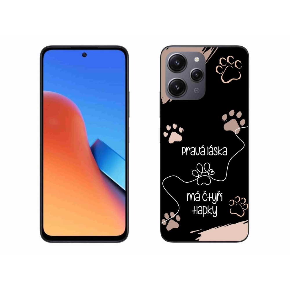 Gélový kryt mmCase na Xiaomi Redmi 12 - psí motív 1 čierne pozadie