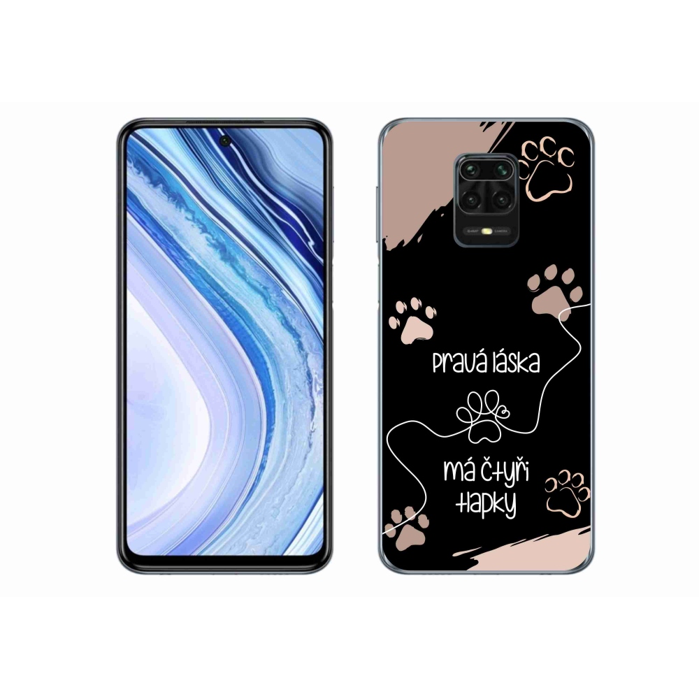 Gélový kryt mmCase na Xiaomi Redmi Note 9S - psí motív 1 čierne pozadie
