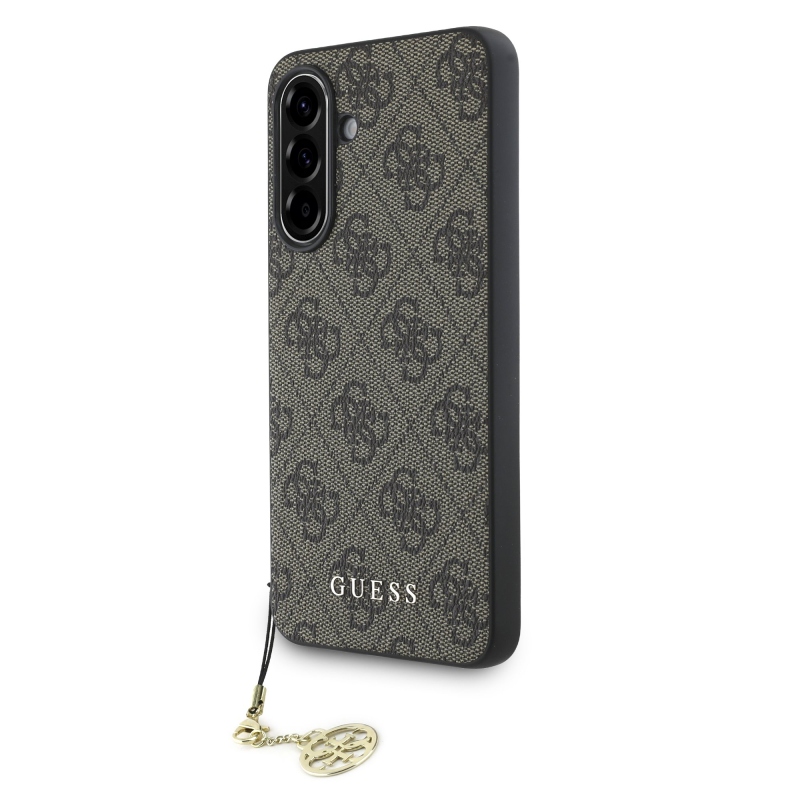 Guess 4G Charm Zadný Kryt pre Samsung Galaxy A56 Brown