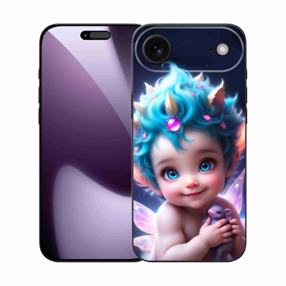 Gélový kryt mmCase na iPhone 17 Air - dieťa s motýlími krídlami