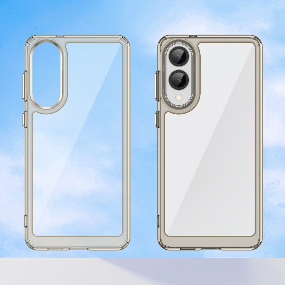 Gélový obal s pevným chrbtom na Samsung Galaxy S25 Edge - šedý