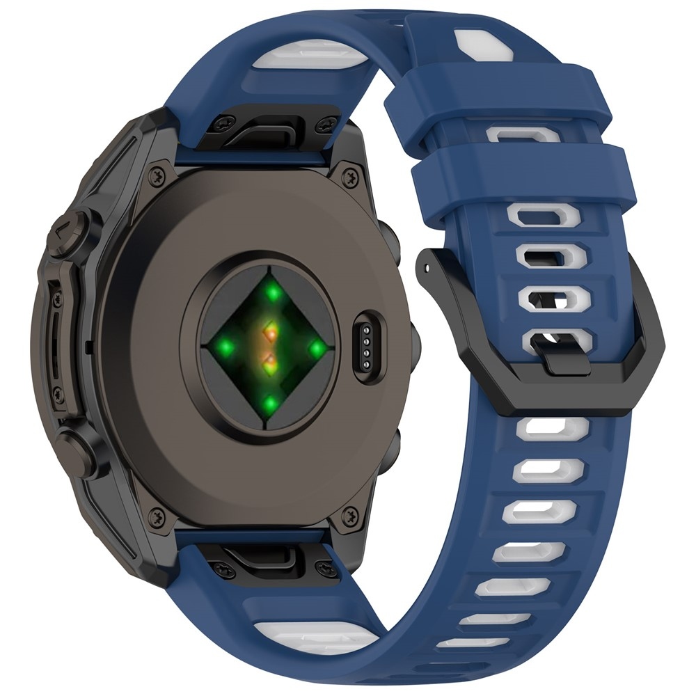 Scheme silikónový remienok 22mm na Garmin Fenix ​​8 Pro 47mm/Fenix ​​8 47mm - modrý/biely