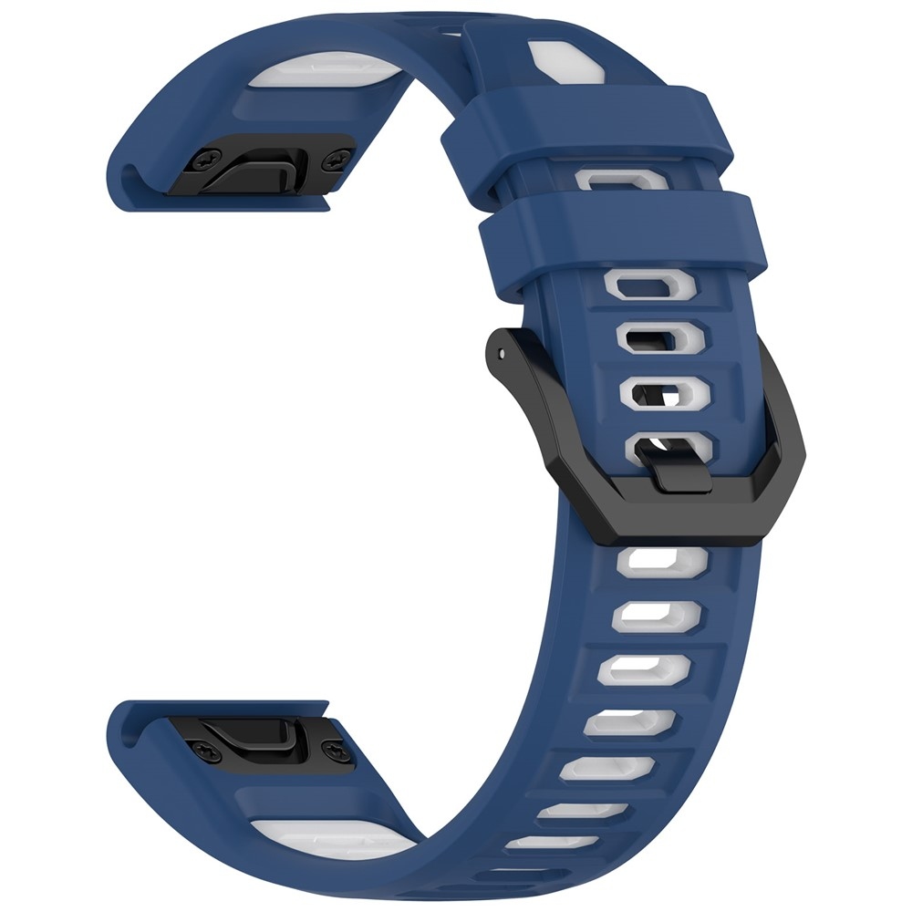 Scheme silikónový remienok 22mm na Garmin Fenix ​​8 Pro 47mm/Fenix ​​8 47mm - modrý/biely