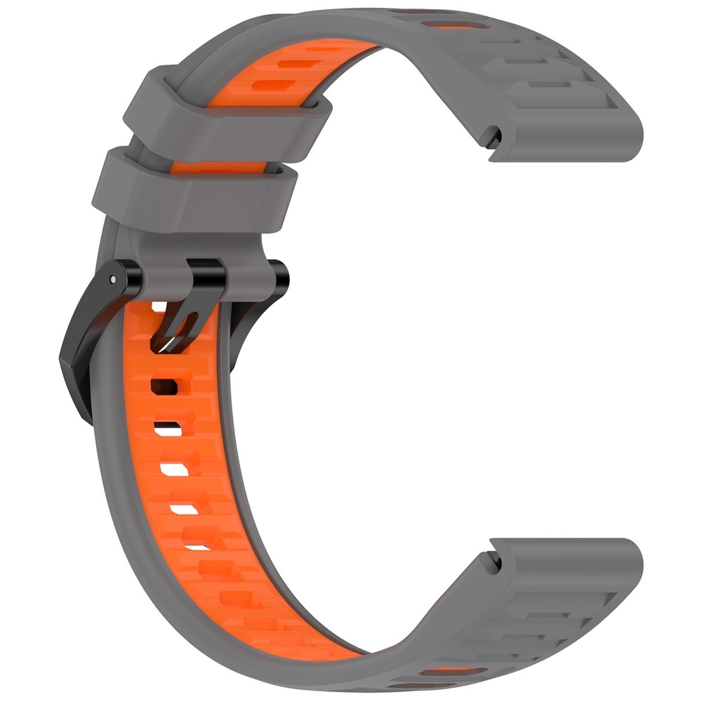 Scheme silikónový remienok 22mm na Garmin Fenix ​​8 Pro 47mm/Fenix ​​8 47mm - šedý/oranžový