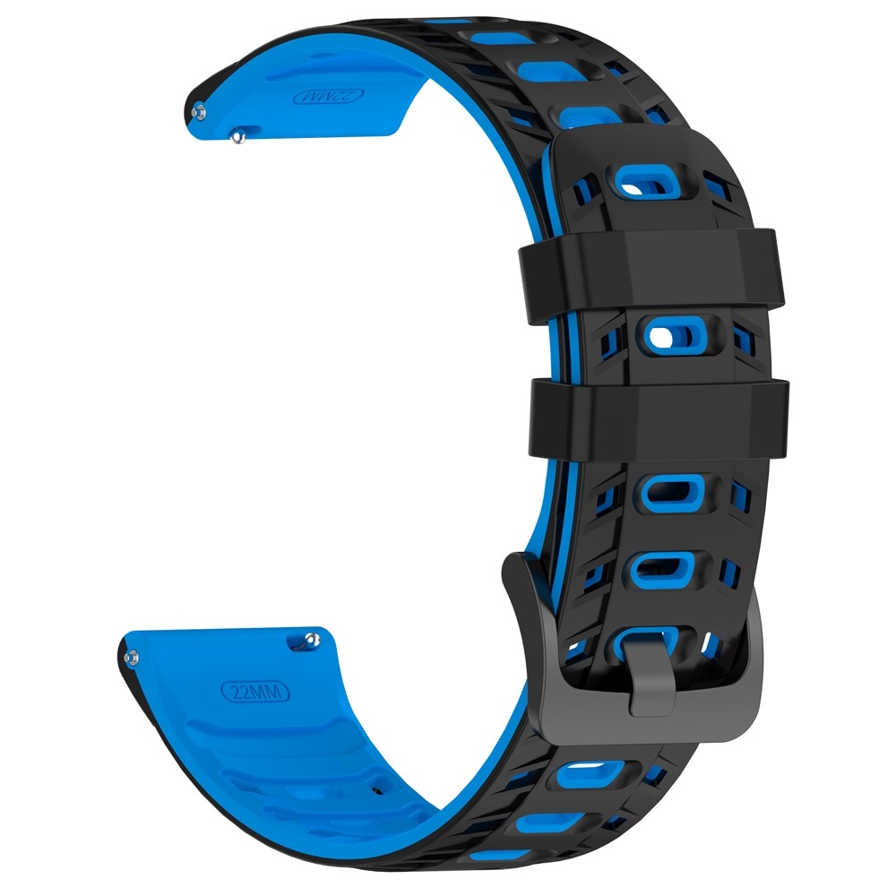 Scheme silikónový remienok 22mm na Garmin Forerunner 970/Forerunner 570 47mm/265 - čierny/modrý