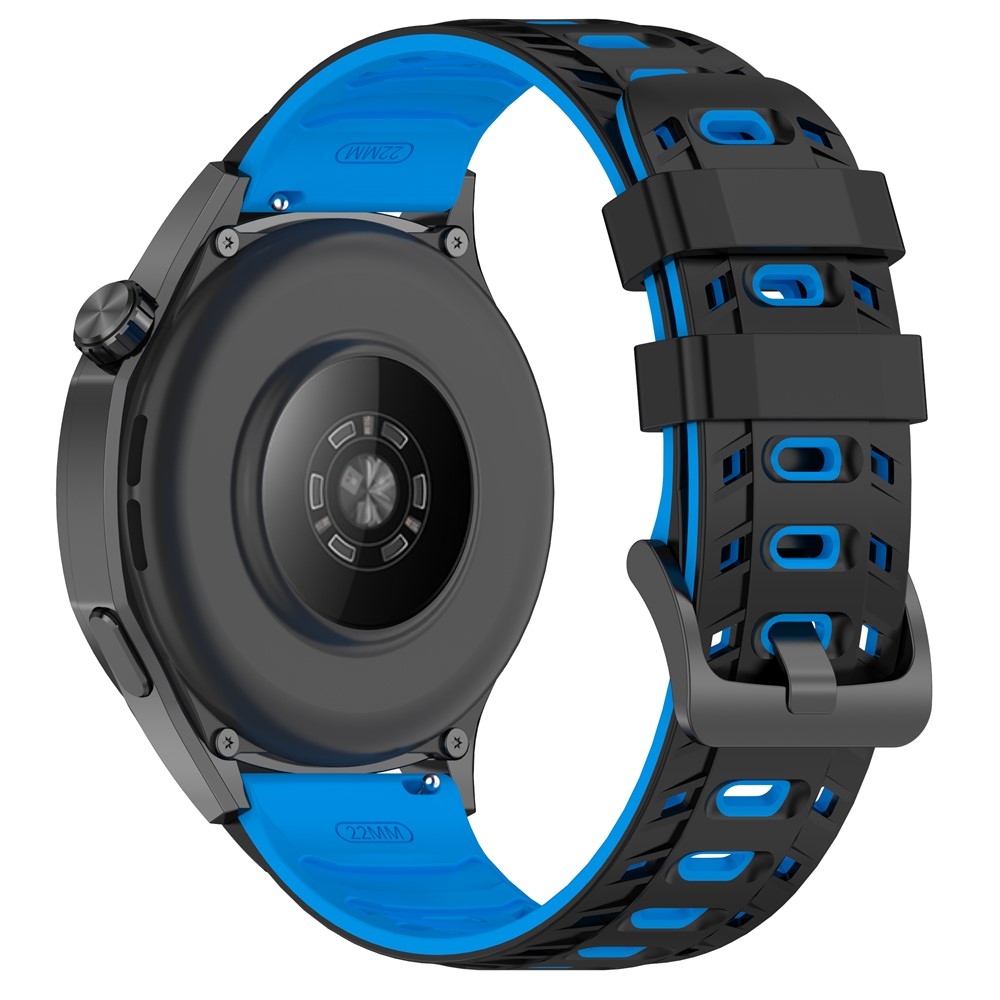 Scheme silikónový remienok 22mm na Garmin Forerunner 970/Forerunner 570 47mm/265 - čierny/modrý