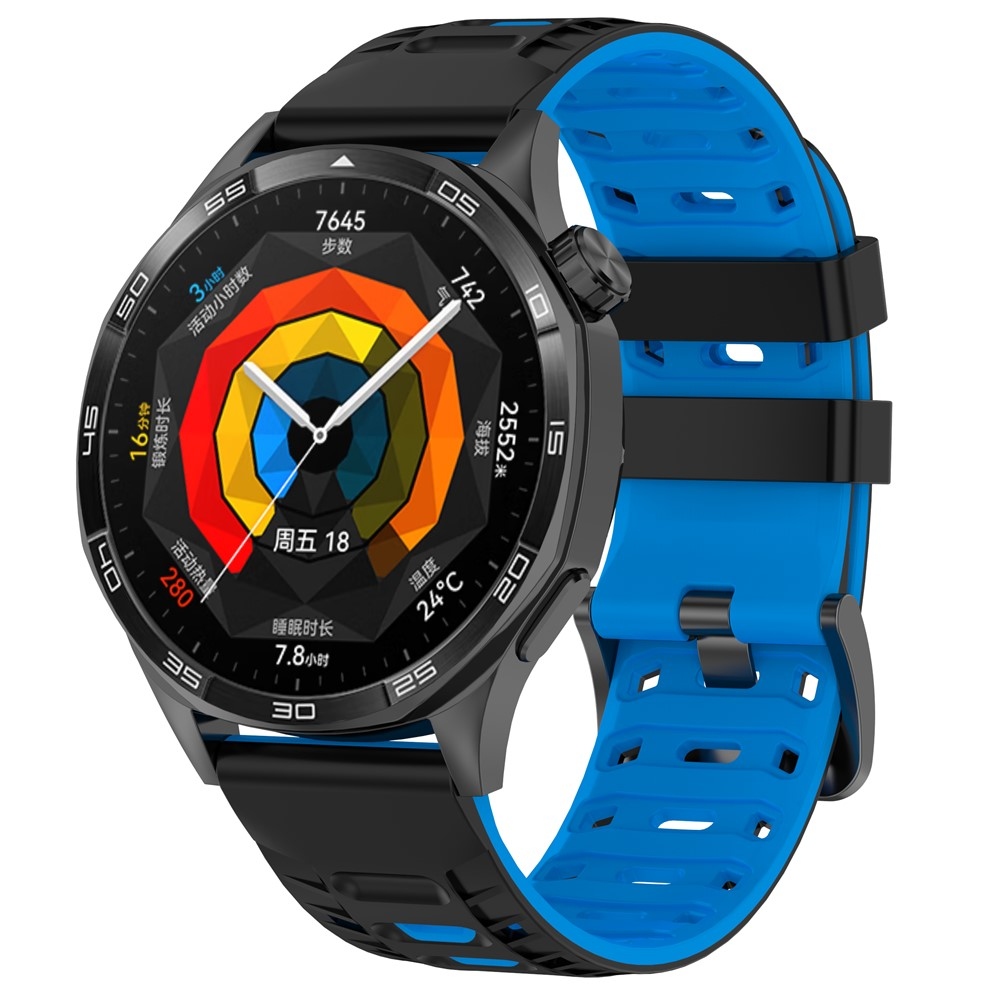 Scheme silikónový remienok 22mm na Garmin Forerunner 970/Forerunner 570 47mm/265 - čierny/modrý