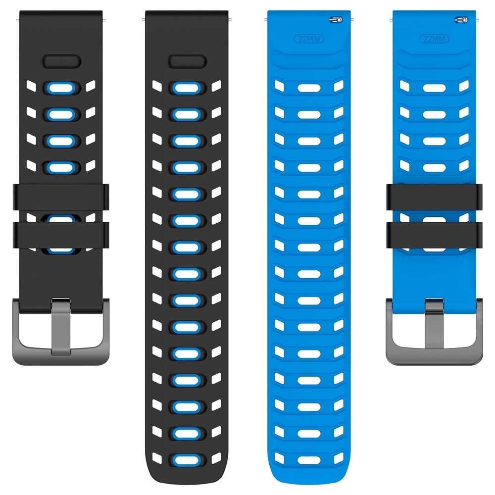 Scheme silikónový remienok 22mm na Garmin Forerunner 970/Forerunner 570 47mm/265 - čierny/modrý