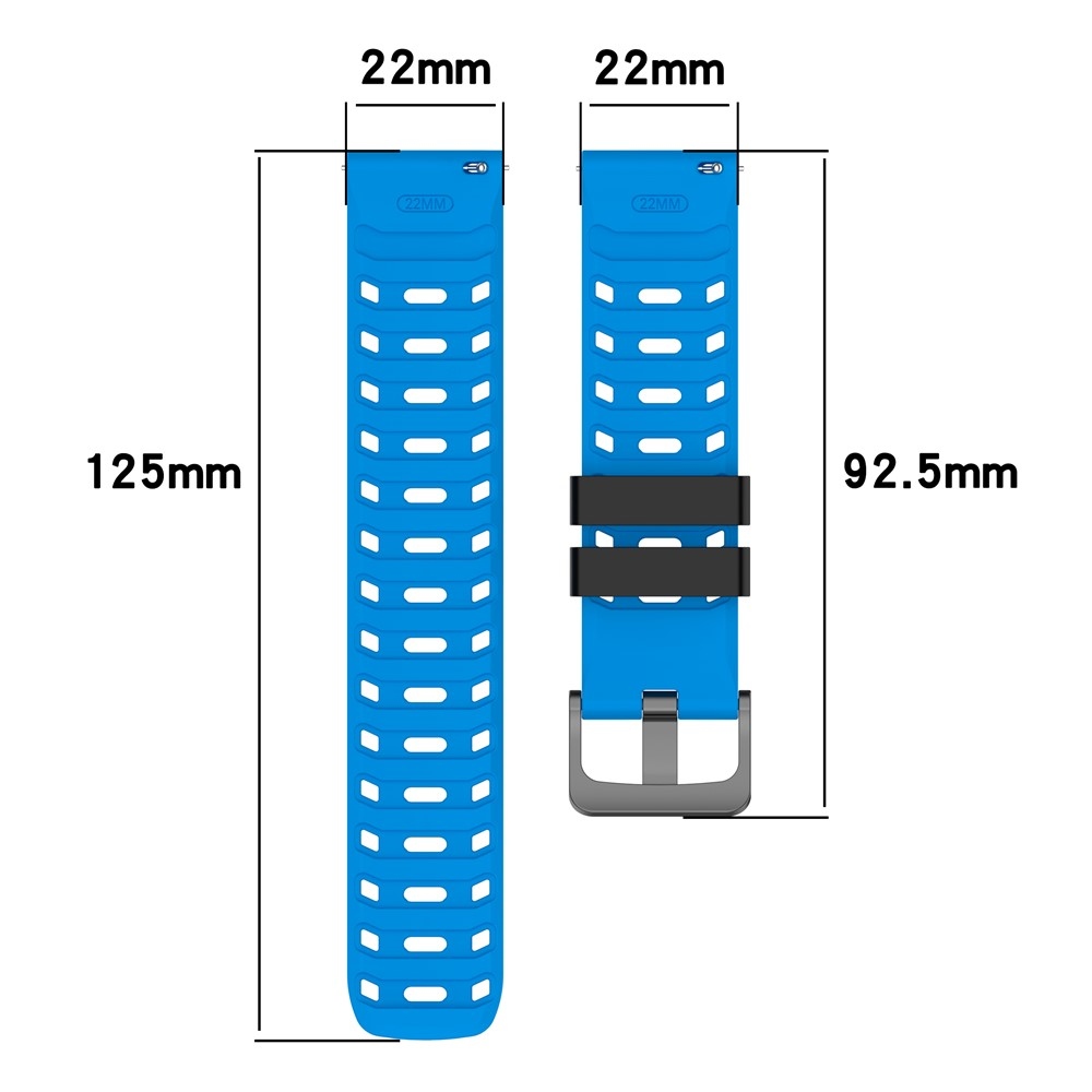Scheme silikónový remienok 22mm na Garmin Forerunner 970/Forerunner 570 47mm/265 - čierny/modrý