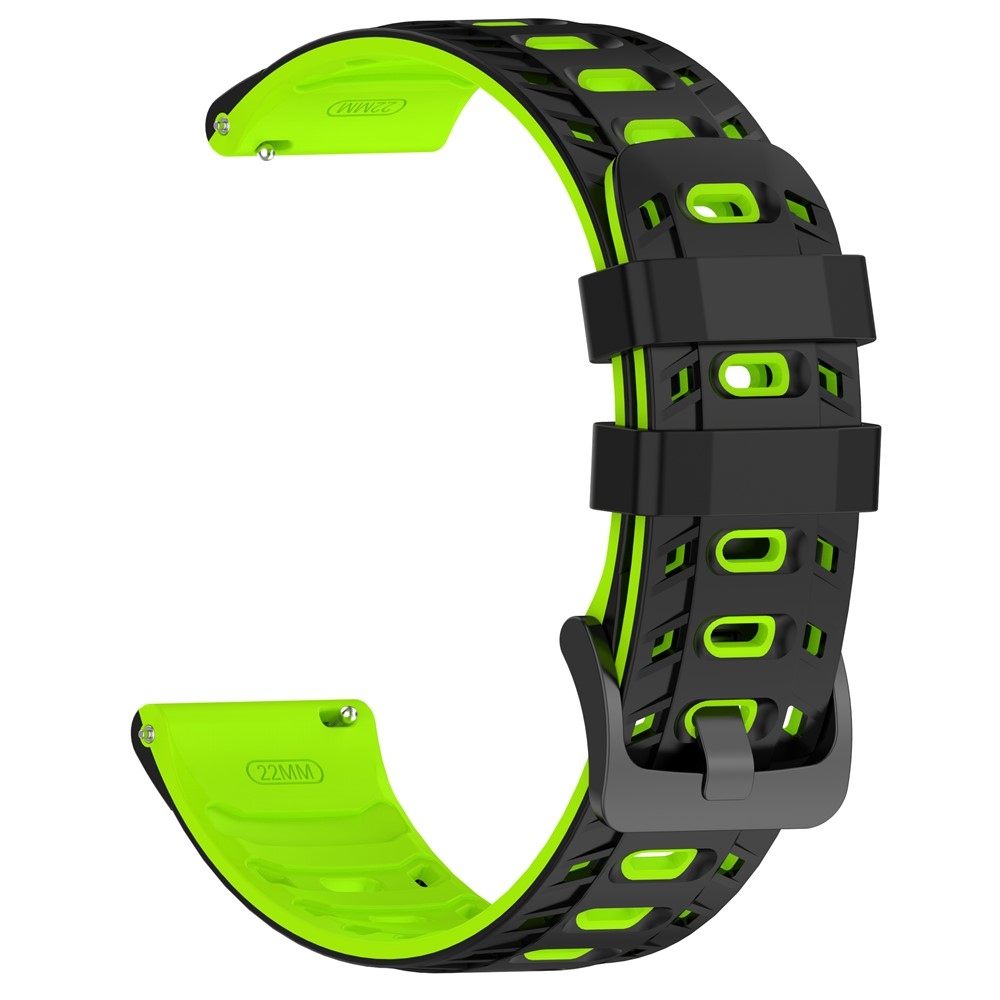 Scheme silikónový remienok 22mm na Garmin Forerunner 970/Forerunner 570 47mm/265 - čierny/zelený