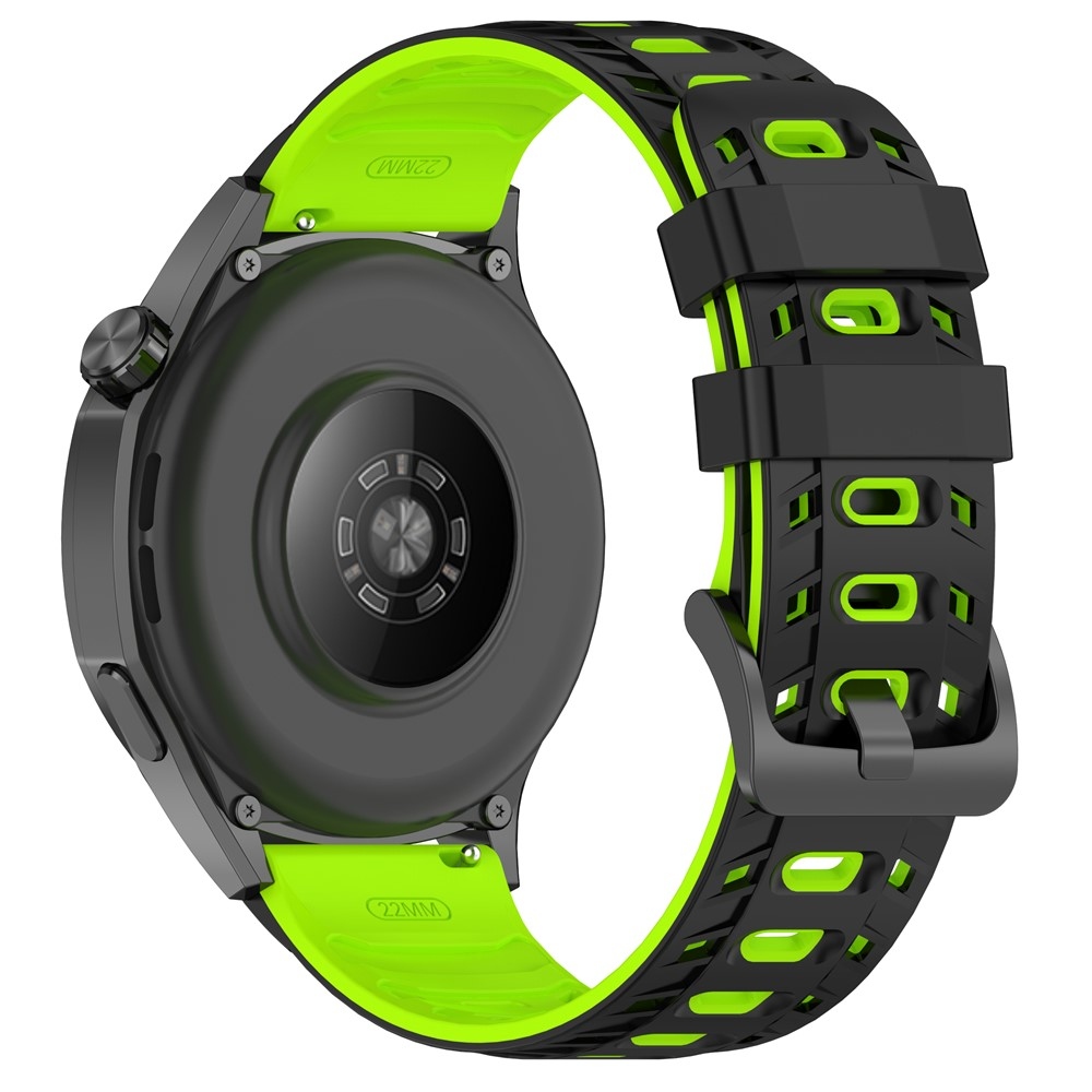 Scheme silikónový remienok 22mm na Garmin Forerunner 970/Forerunner 570 47mm/265 - čierny/zelený
