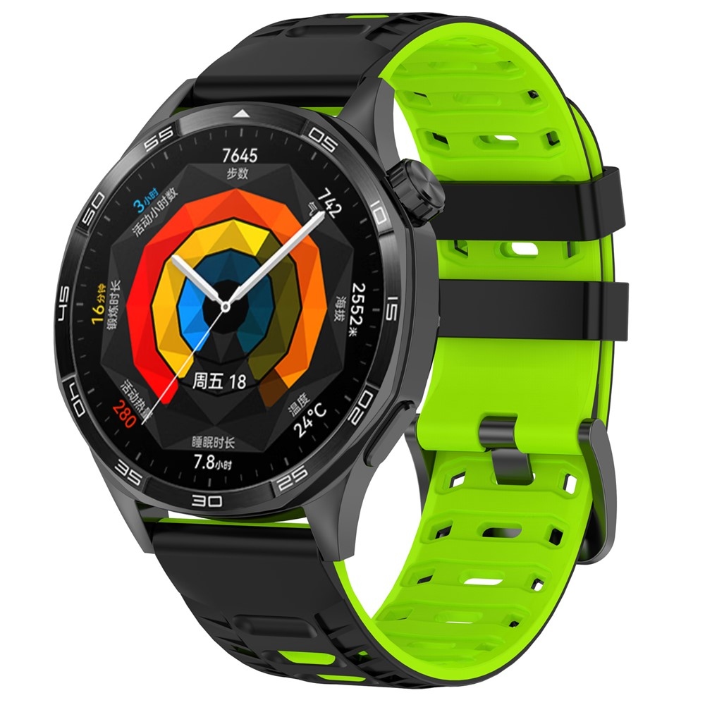 Scheme silikónový remienok 22mm na Garmin Forerunner 970/Forerunner 570 47mm/265 - čierny/zelený